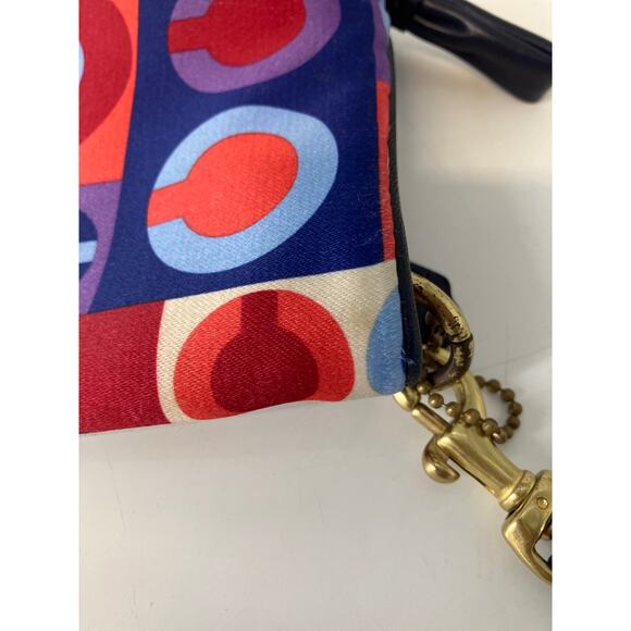 COACH 42178 LARGE COACH MULTI COLOR SIGNATURE NYLON WRISTLET - Picture 5 of 16
